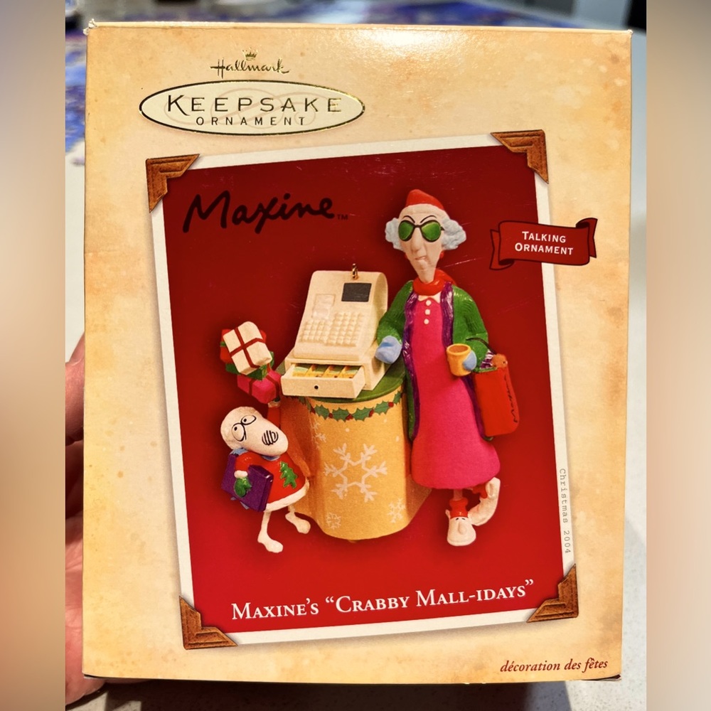 Hallmark Keepsake 2004 MAXINE'S CRABBY MALL-IDAYS Ornament! NIB! Talking sassy!